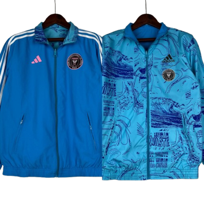 2023-2024 Inter Miami Reversible Windbreaker Blue Soccer Jersey 1:1 Thai Quality