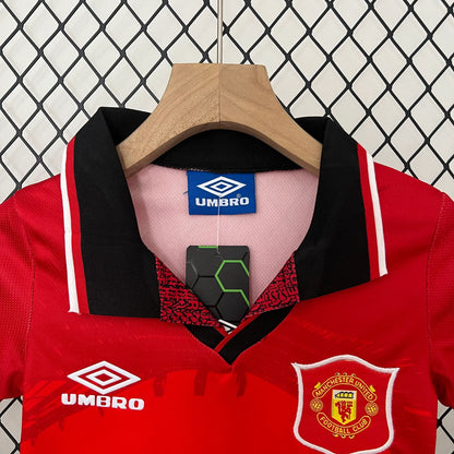 Manchester United 94-96 Home Retro Kid Kits Youth Apparels Jersey