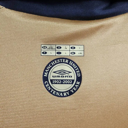 Retro Long Sleeve Manchester United Centenary Season Reversible Football Shirt 2001/2002