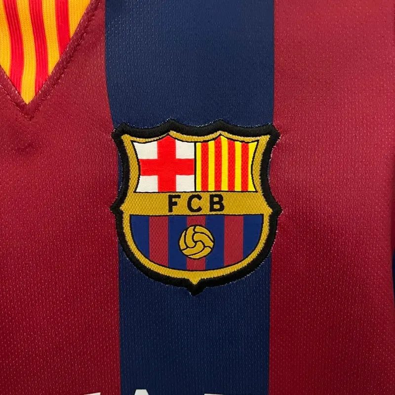 Barcelona Home 2014-15 Retro Kids Kits Jersey+Shorts