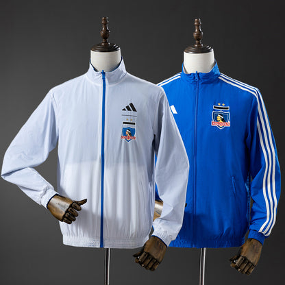 Colo Colo Reversible Jacket Windbreaker - White & Blue