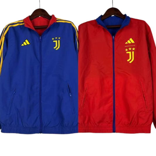 2023-2024 Juventus Reversible Windbreaker(Blue-red)Soccer Jersey 1:1 Thai Quality