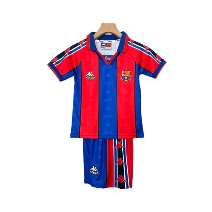 Barcelona 95-97 Home Retro Kid Kits Youth Apparels Jersey
